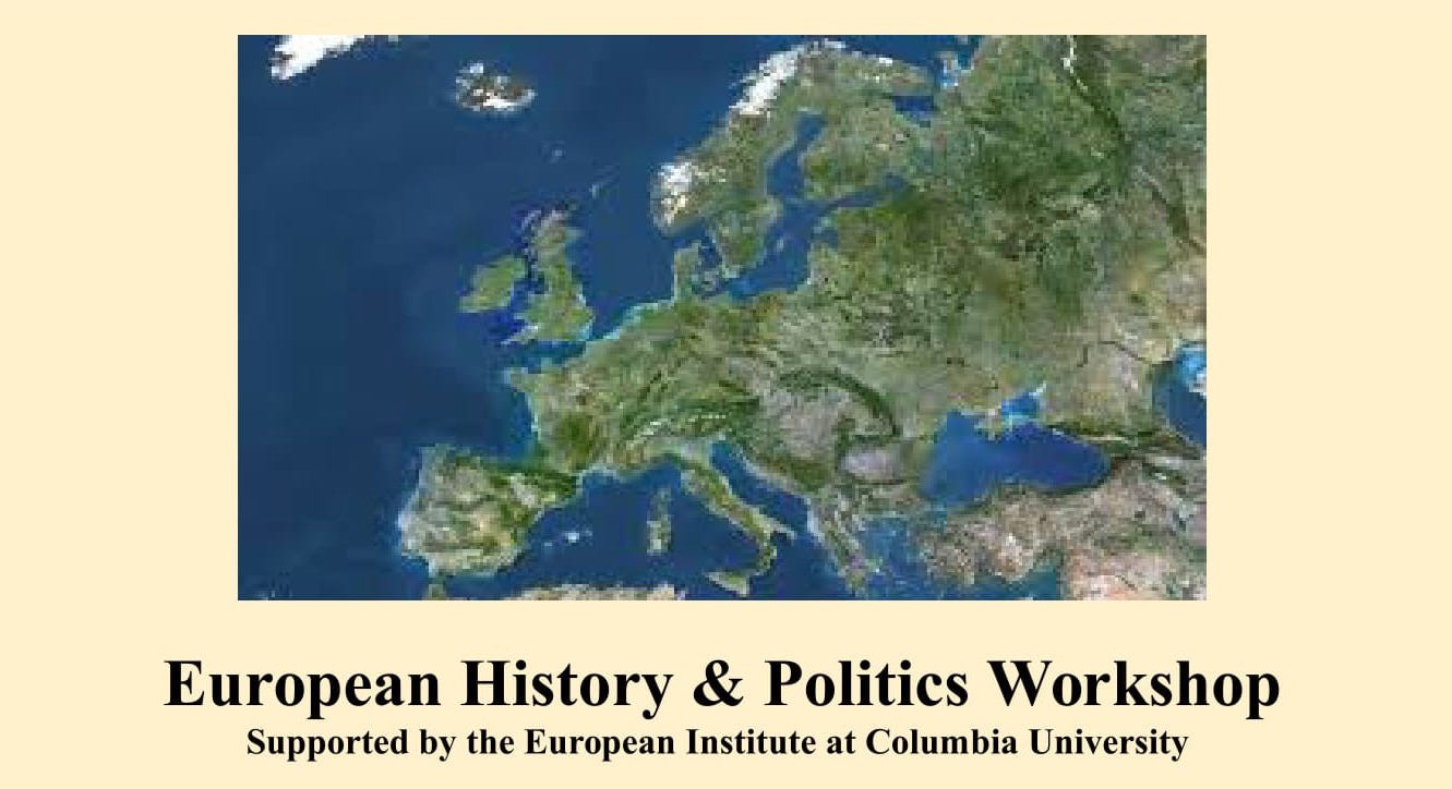 Flyer for the European History and Politics Workshop