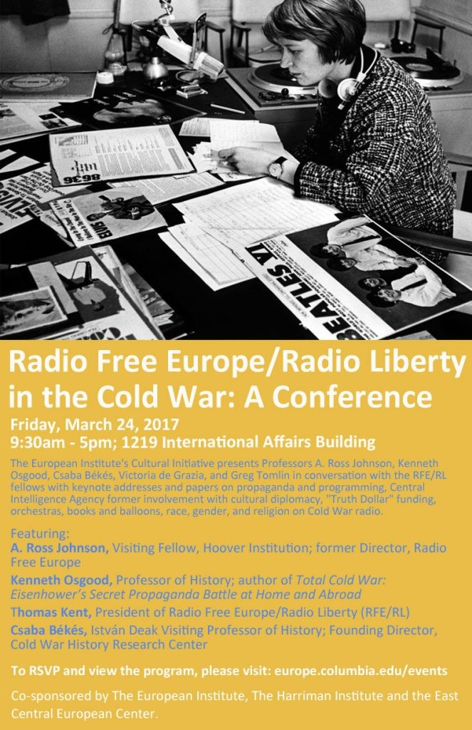 Poster for conference "Radio Free Europe/Radio Liberty in the Cold War"
