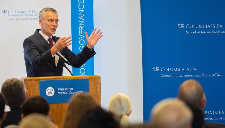Image source: https://www.nato.int/cps/en/natohq/opinions_169183.htm NATO Secretary General Jens Stoltenberg at Columbia University
