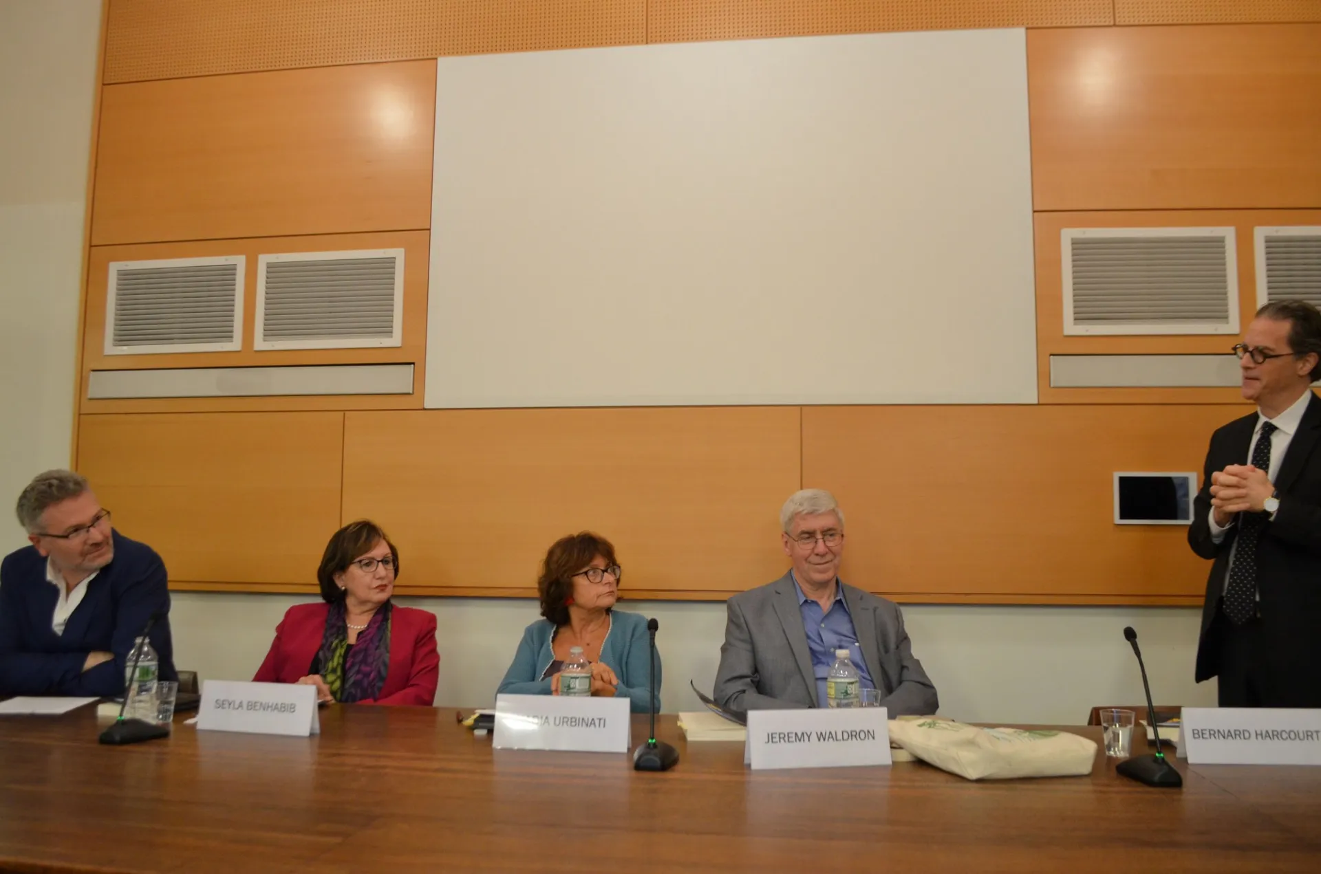 Bernard Harcourt introduces Adam Tooze, Seyla Benhabib, Nadia Urbinati, and Jeremy Waldron