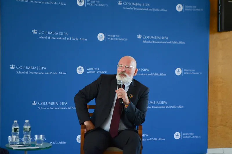 Timmermans fields a question from the audience