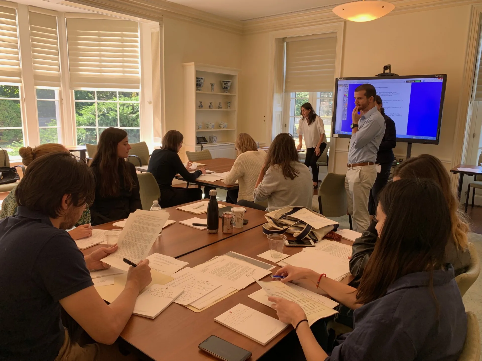 Students listen to a presentation from RAC staff