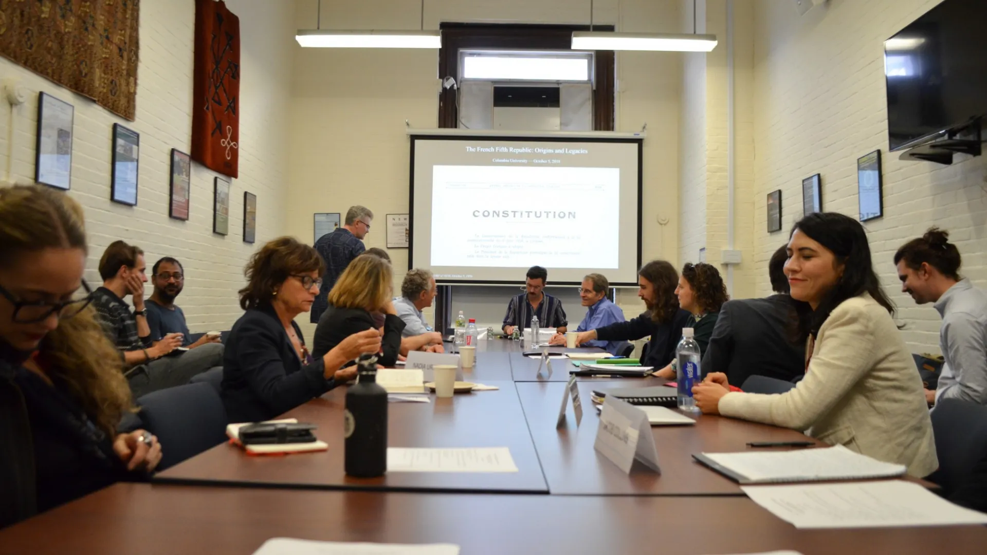 The panel for the French Fifth Republic: Origins and Legacies conference at Columbia University.