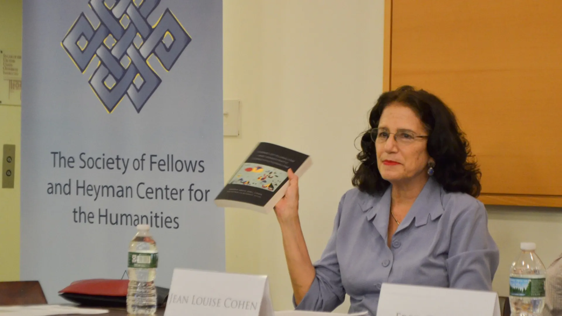 Book launch moderator and book editor Jean-Louise Cohen
