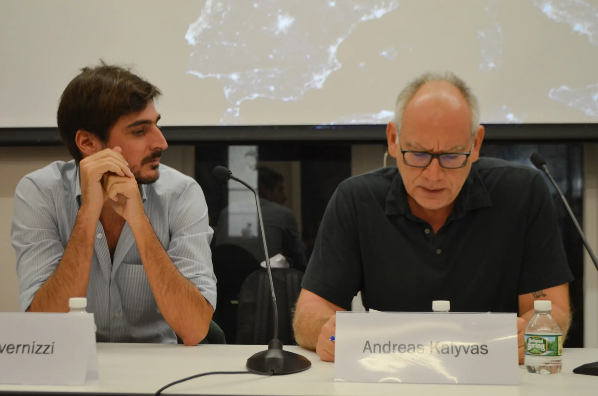 Panelists Carlo Invernizzi and Andreas Kalyvas