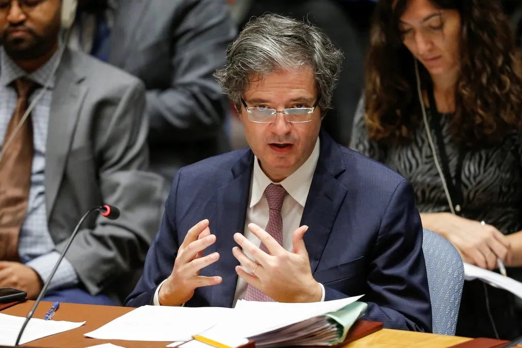 Delattre speaking at the UN on the Syria crisis