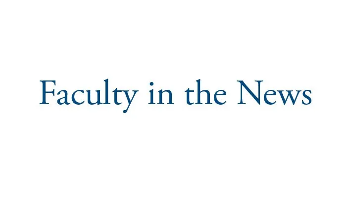 Faculty News