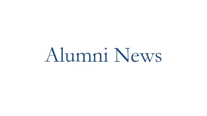 Alumni News