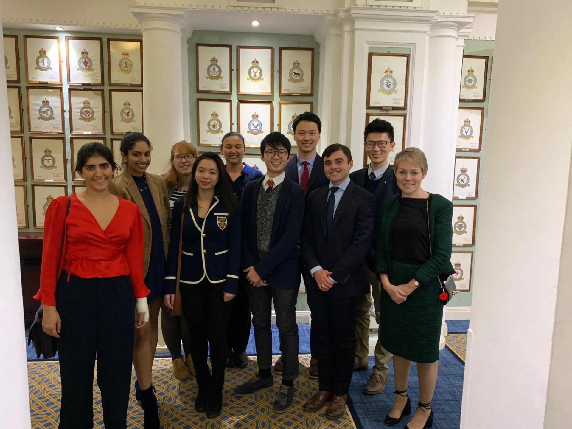 CWAR Fellows and Professor Victoria Phillips at the Royal Air Force Club