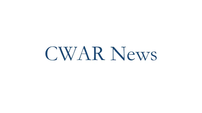 CWAR News